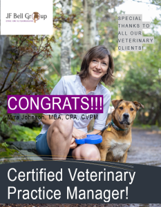 Certified Veterinary Practice Manager Announcement